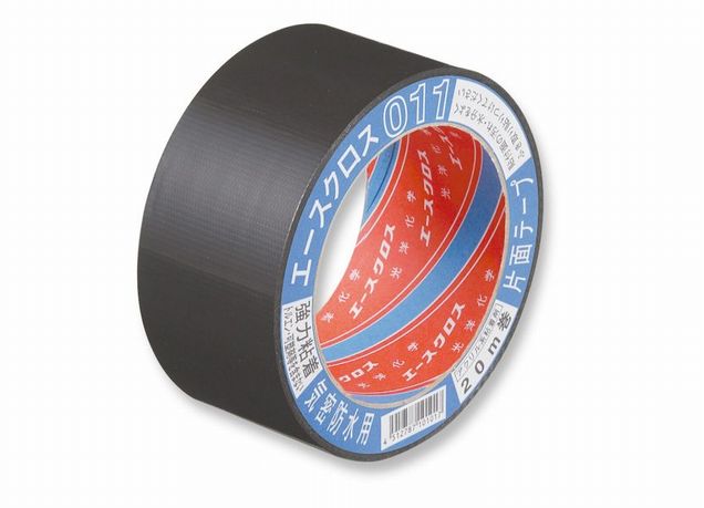 開店祝い 光洋化学 気密防水テープ エースクロス アクリル系強力粘着 片面テープ 011 黒 50mm×20M